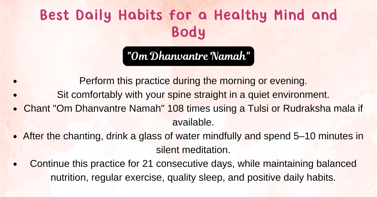 Best Daily Habits for a Healthy Mind and Body