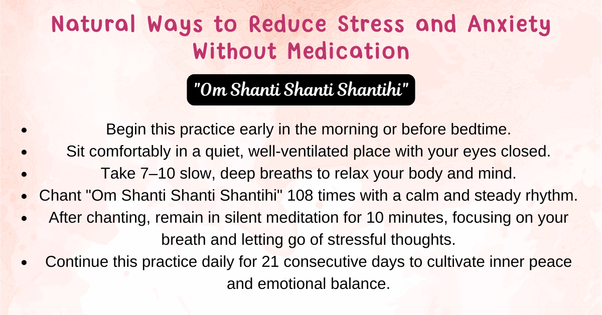 Natural Ways to Reduce Stress and Anxiety Without Medication