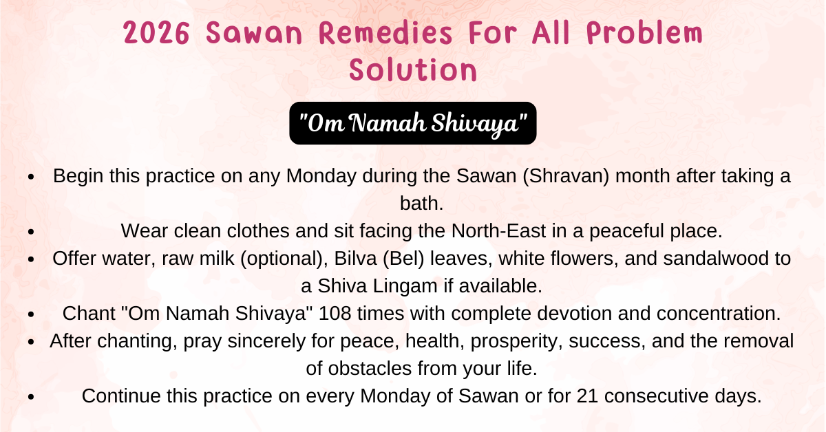 2026 Sawan Remedies For All Problem Solution