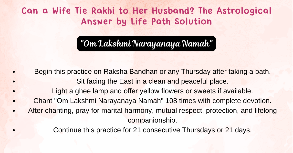 Can a Wife Tie Rakhi to Her Husband The Astrological Answer by Life Path Solution
