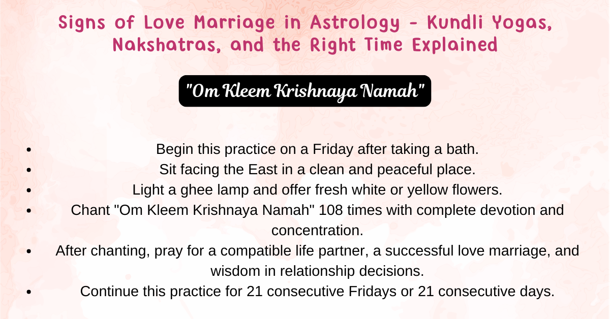 Signs of Love Marriage in Astrology – Kundli Yogas, Nakshatras, and the Right Time Explained