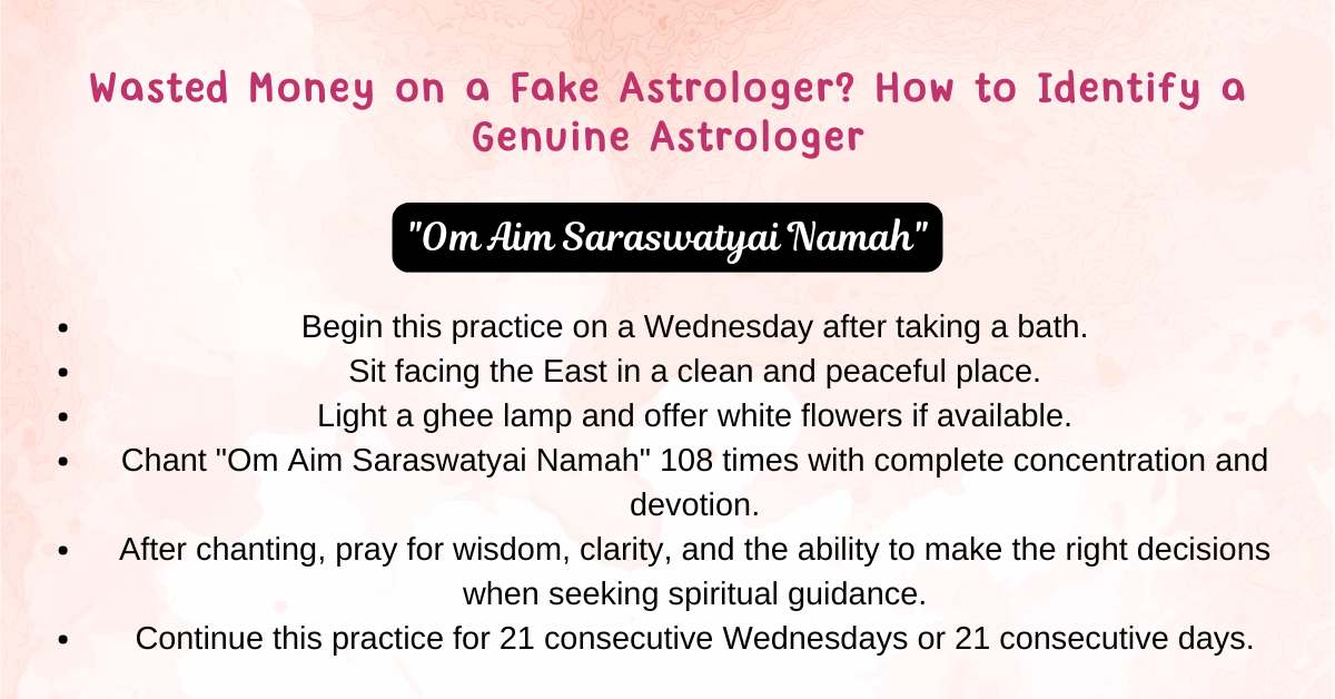 Wasted Money on a Fake Astrologer How to Identify a Genuine Astrologer